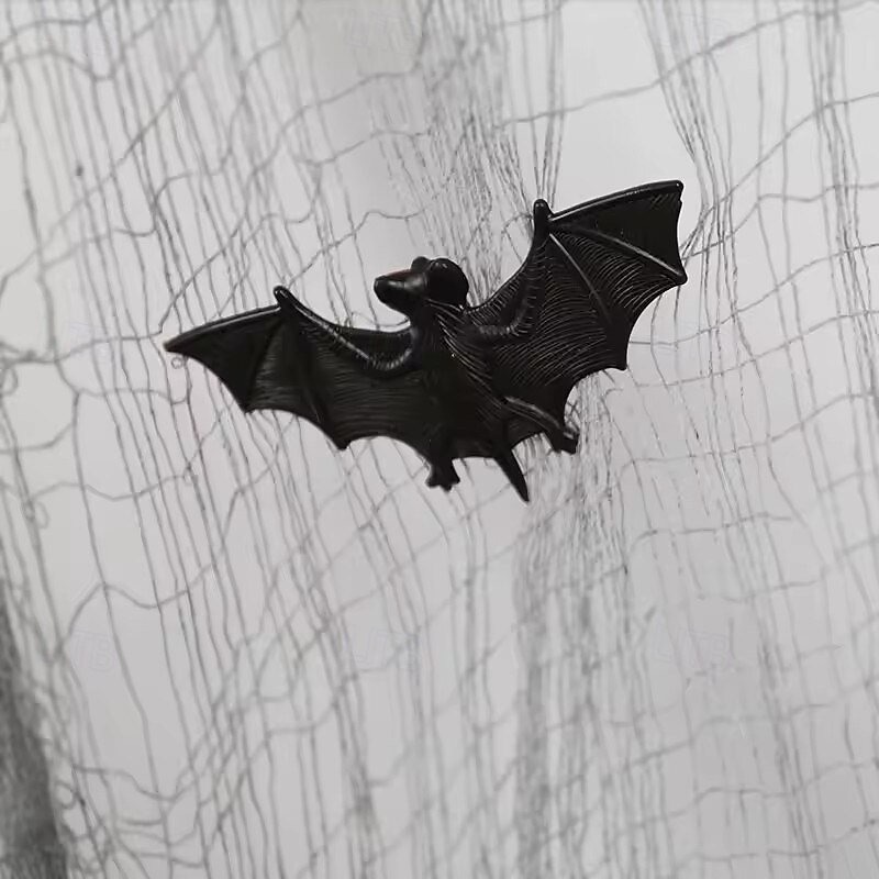 20Pcs Halloween Decorations Simulation Soft Rubber Bat Horror Tricky Props Holiday Decoration Props
