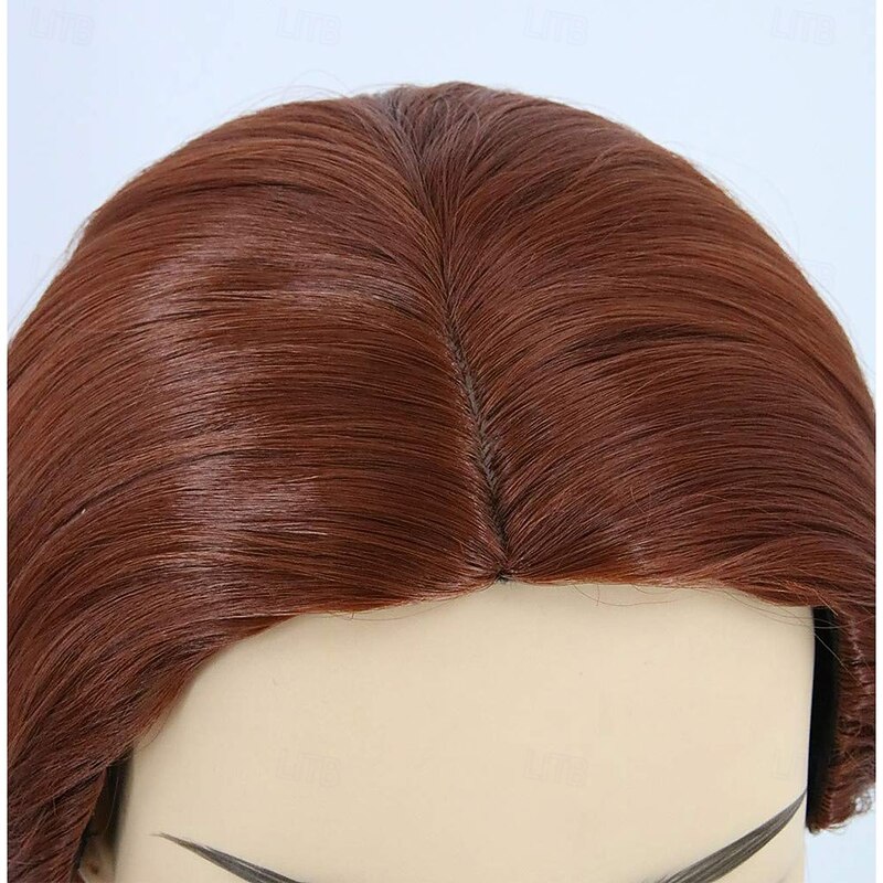 Wig for Kids Girls Reddish Brown Long with Braids Cosplay Halloween Costume Wigs4