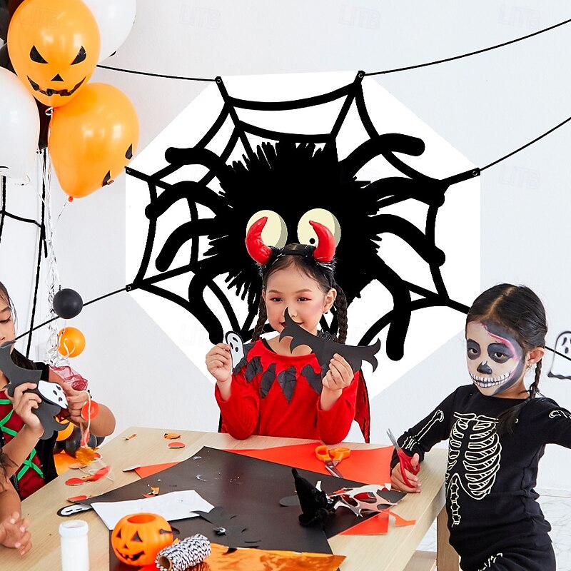 Halloween Trunk Treat Car Banner Car Decoration,Ghost Halloween Decorations Halloween Fabric Car Decoration Halloween Car Trunk Decoration Ghost Pumpkin Wall Covering3