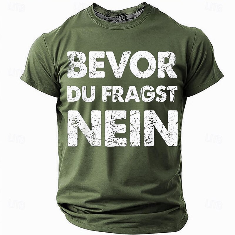 Mens Short Sleeve Graphic Tee "Before You Ask No" Funny Lifestyle Quote2