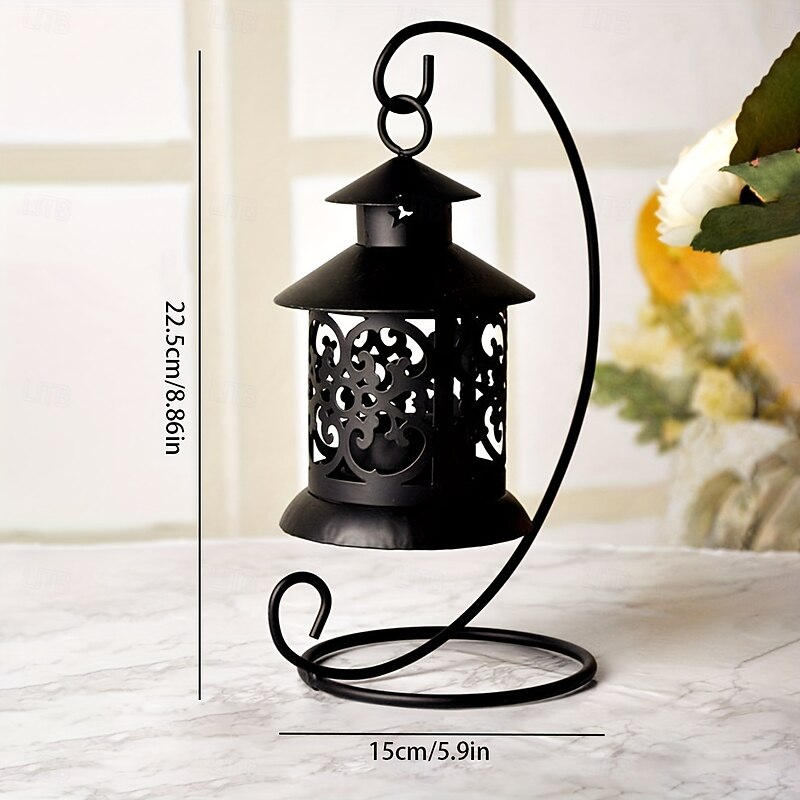 1pc Iron Candle Holder Ornament Creative Home Desktop Decor Romantic Craft European Iron Hollow Candle Holder Ornament Valentine's Day For Home Ornament Proposal Arrangement Wedding Room Wedding3
