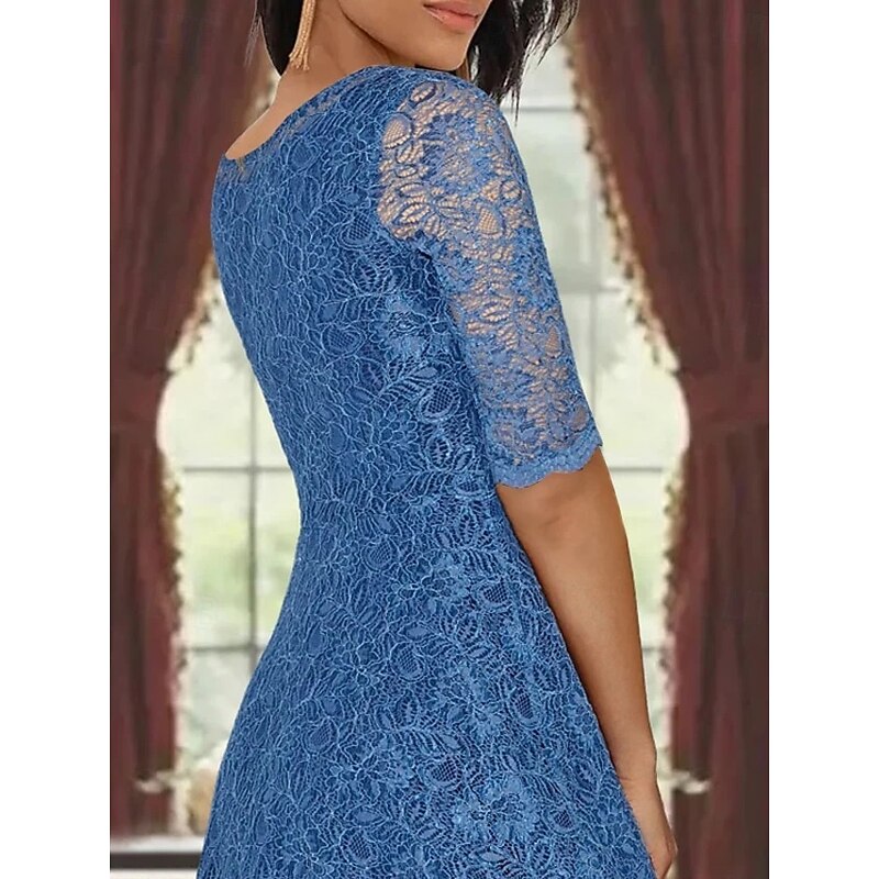 Two Piece A-Line Mother of the Bride Dress Elegant Simple Casual Boat Neck Ankle Length Chiffon Long Sleeve with Lace Ruffles3