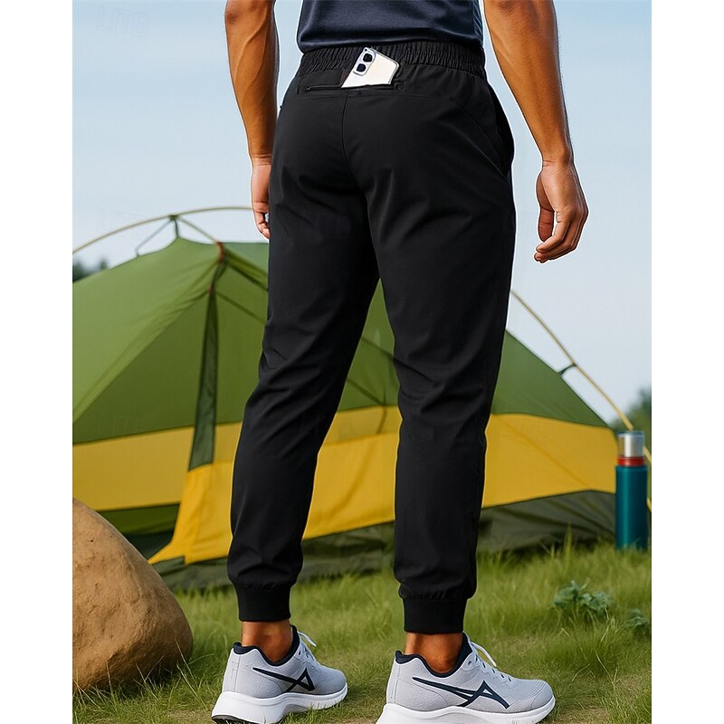 Men's Running Pants Running Trousers Elastic Waistband Pants / Trousers Sports & Outdoor Casual Fall Quick Dry Lightweight Breathable Tennis Jogging Running Regular Fit Sportswear Activewear Solid4