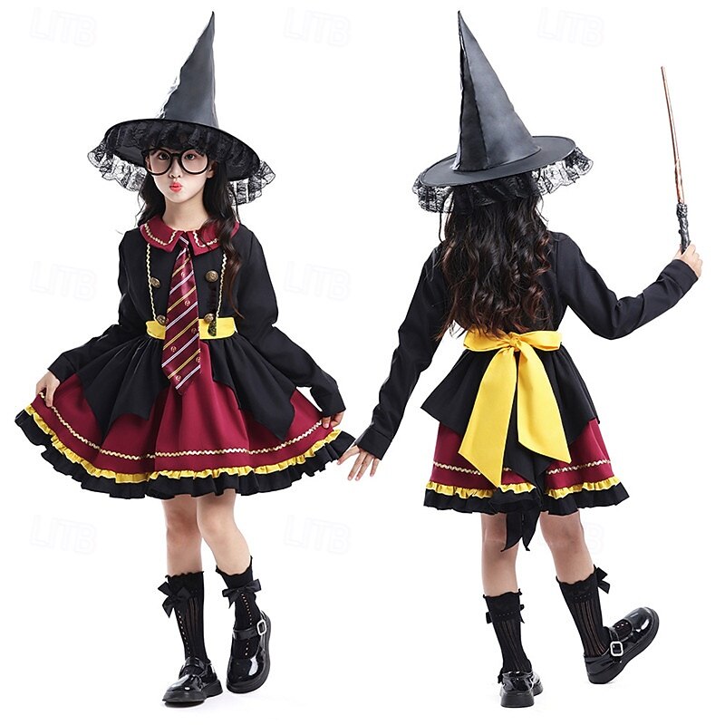 Magician Halloween Masquerade Halloween Kid's Girls' Halloween Carnival Performance Halloween Easy Halloween Costumes Dress Up