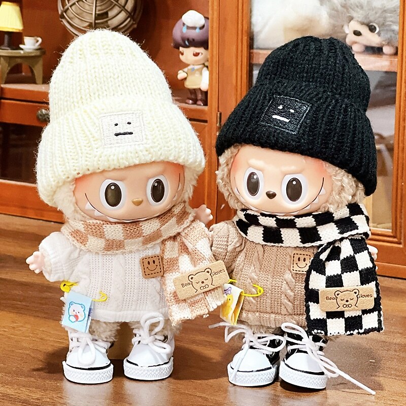17cm Vinyl Doll Clothes Accessories, Handcrafted Crochet Clothes for 6.7 inch Vinyl Figure Fashion Outfits Unique Style(Outfit Only)3