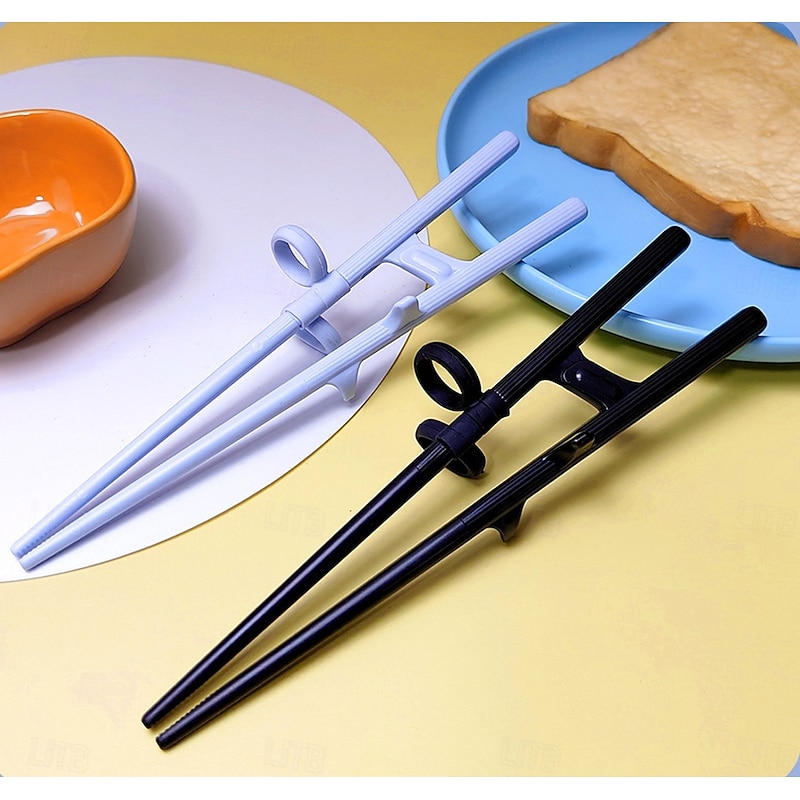 Adult Learning Chopsticks, Chopstick Corrector for Learning to Taste Asian Cuisine, Made of ABS&Silicone Material