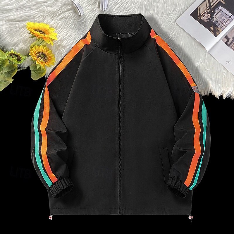 Men's Outdoor Jacket Hiking Jacket rain coat Outdoor Waterproof Windproof Hiking Outfits Hiking Clothes Spring Autumn / Fall Top Camping / Hiking / Caving Running Black White Blue