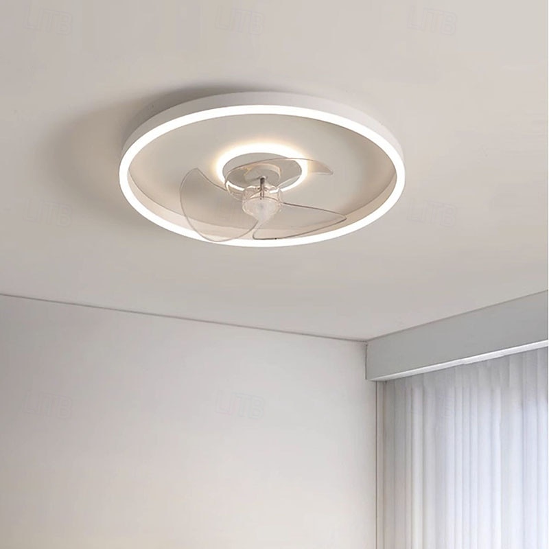Modern Minimalist Ceiling Fan Light, Nordic Cloud Style for Bedroom/Dining/Children's Room