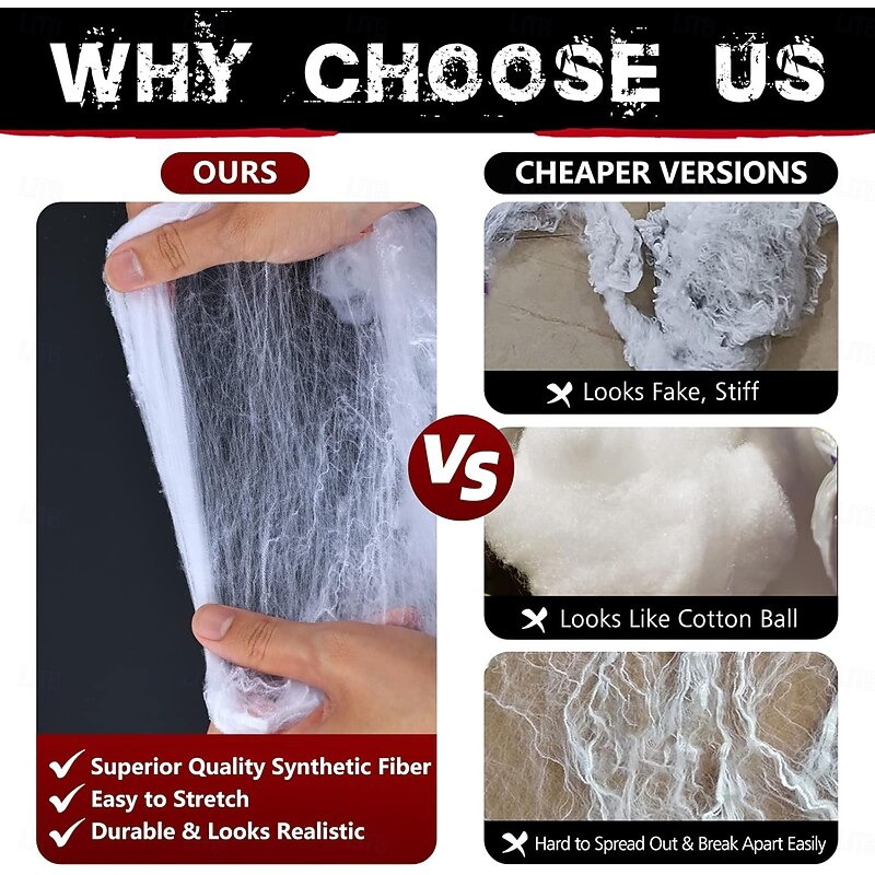 1200sqft Halloween Spider Webs Decorations Bonus with 100 Fake Spiders, Outdoor Garden Halloween Decoration Stretchable DIY Cobwebs Scary Atmosphere2