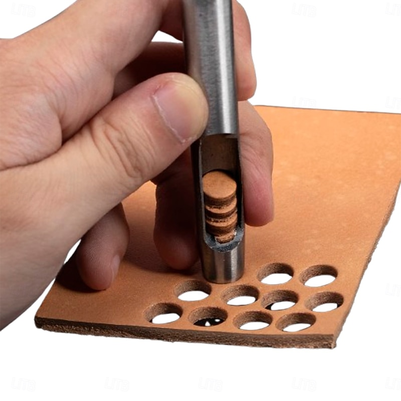 Leather Hole Punch 15Pcs Hollow Hole Punch Steel Belt Leather Punch Round Hollow Punch Tool for Watch Strap Canvas Belt Paper Plastics 0.5mm-5mm4