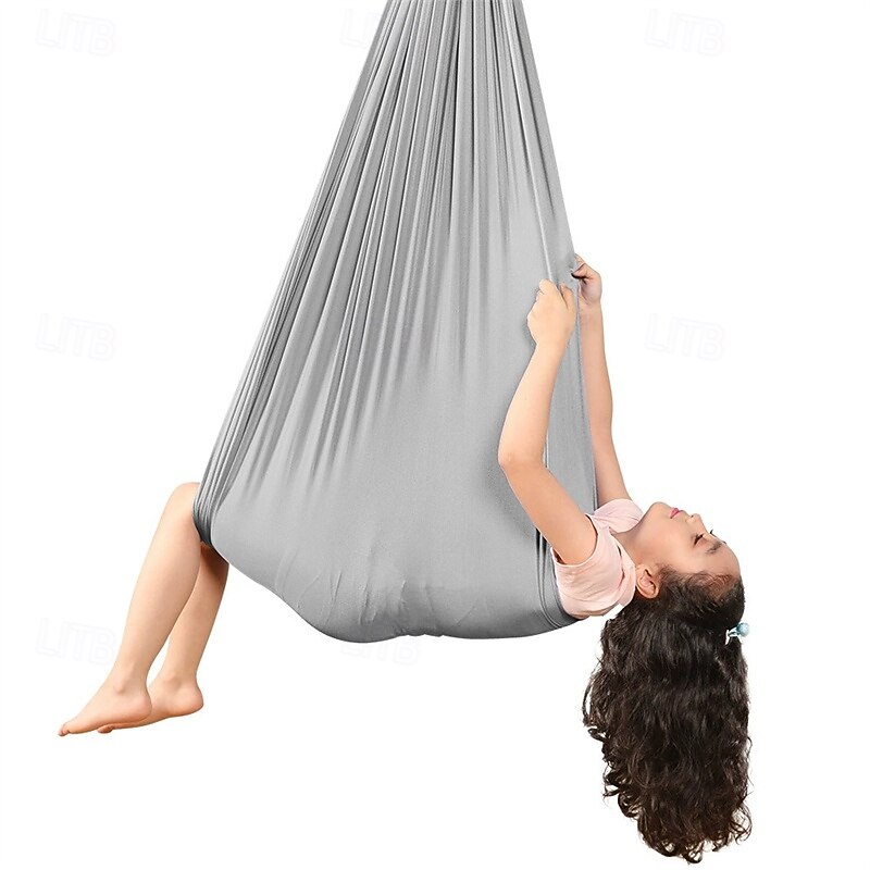1 Aerial Yoga Hammock With full Hardware - Hug Swing for Outdoor and Indoor Yoga Camping Picnic - Hand Washable Woven Fabric With  80% Textile Content - Size 110X59 Inches3