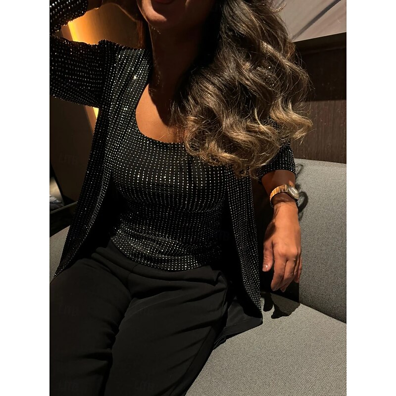 Women's 3 Pieces Suits Formal Wedding Guest Jersey Stretch Crepe Elegant Simple Luxurious Long Sleeve Ankle Length3