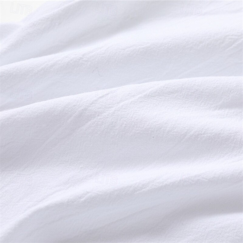 Men's Trousers Summer Pants Beach Pants Pocket Side Button Plain Comfort Breathable Vacation Daily Holiday Hawaiian Boho Black White3