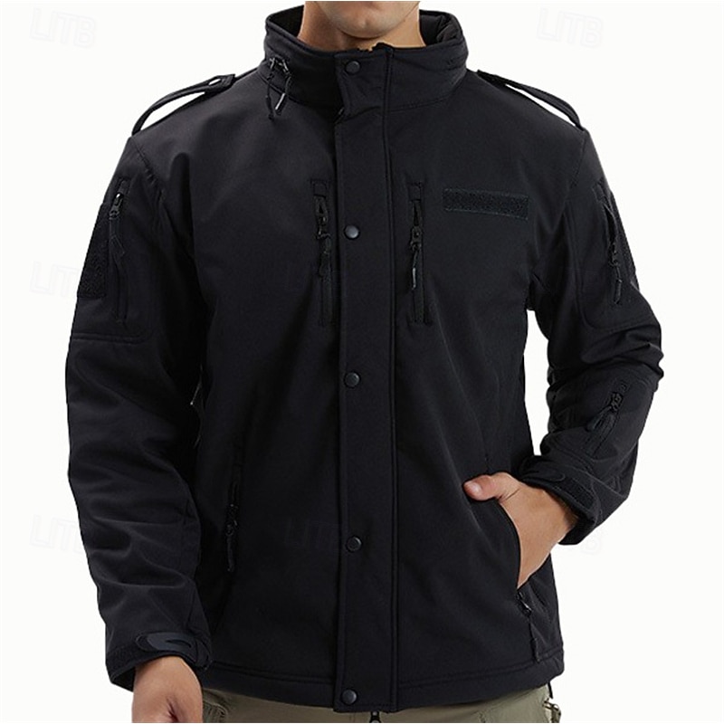 Men's Hiking Jacket Winter Coat Hiking Fleece Jacket Winter Outdoor Thermal Windproof Winter Fleece Jacket Black Yellow Army Green Camouflage3