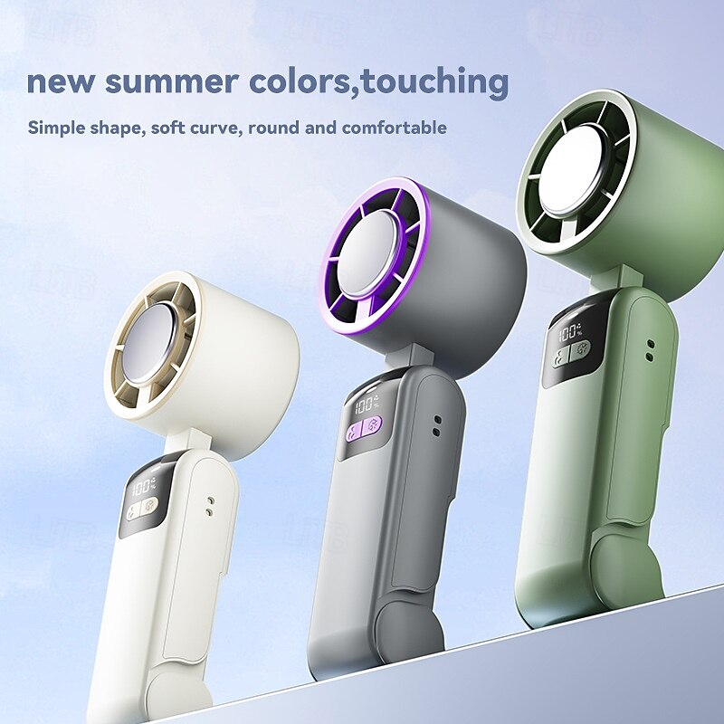 1 Pc handheld cooling fan with 100 levels of cooling and folding, portable turbo mini semiconductor ice pack fan3