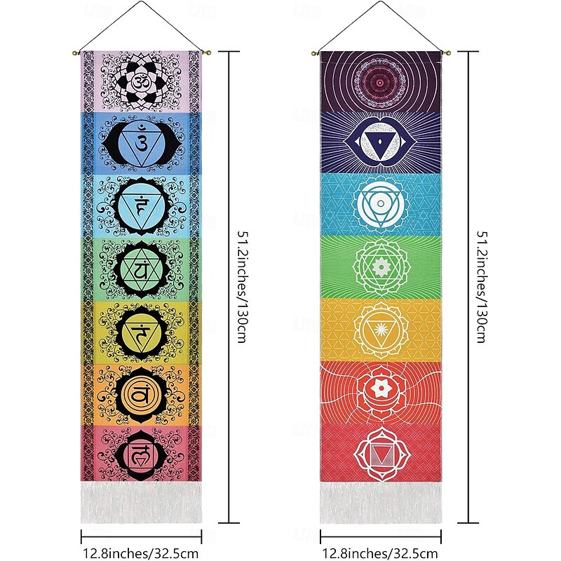 Bohemian Chakra Woven Tapestry Nordic Living Room Bedroom Home Decor Boho Tapestry Entrance Wall Hanging Tassel2