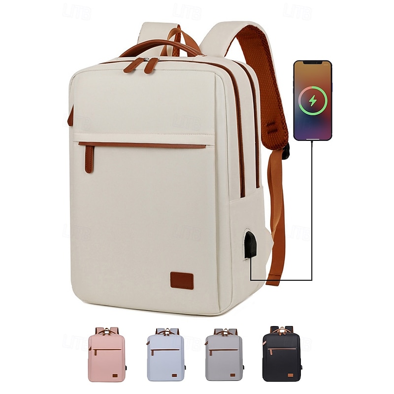 Waterproof USB Charging Laptop Backpack, Wear-Resistant Business Travel School Bag with Multi-Compartment Design for College, Work and Daily Us3
