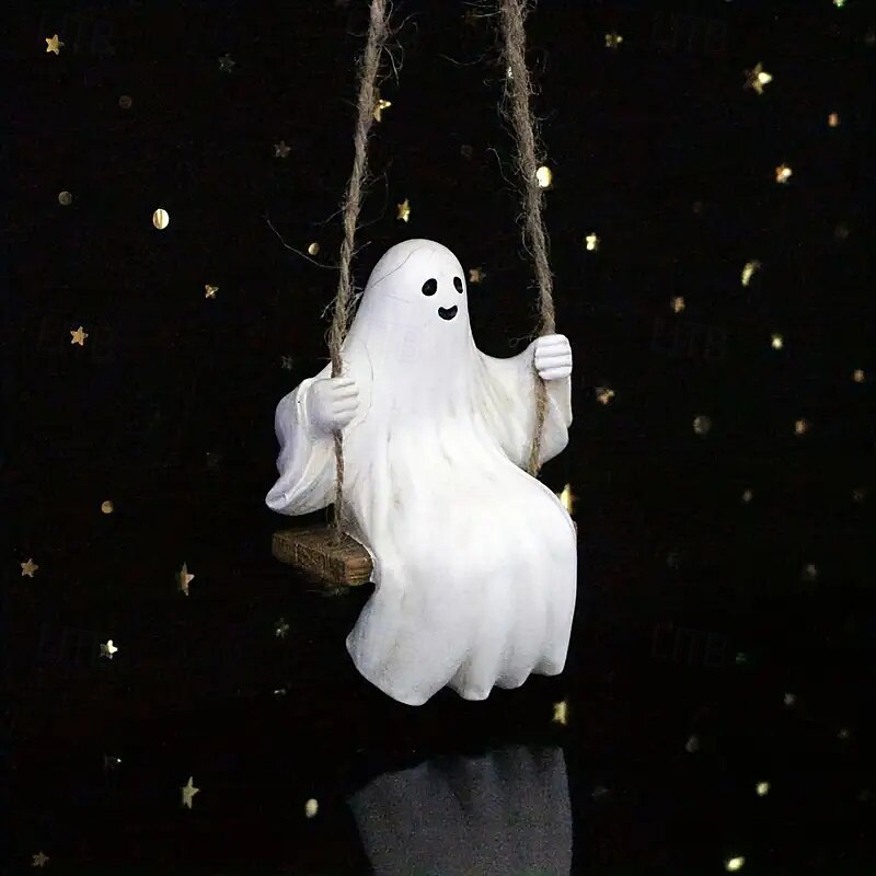 Spooky Swing Resin Decorations - Perfect for Halloween Garden and Home Decor  No Power Required4