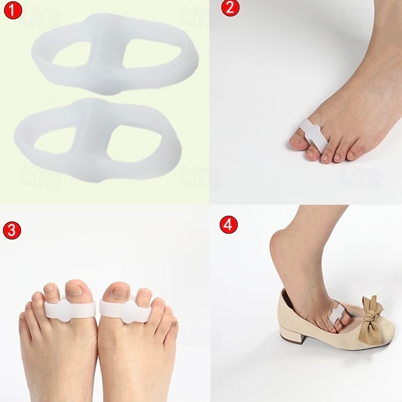 6PCS Silicone Toe Covers and Separators, Soft Rebound Toe Protectors for Hammer Toes, Bunion Relief, Toe Deformities, Pain Soothing and Foot Care4
