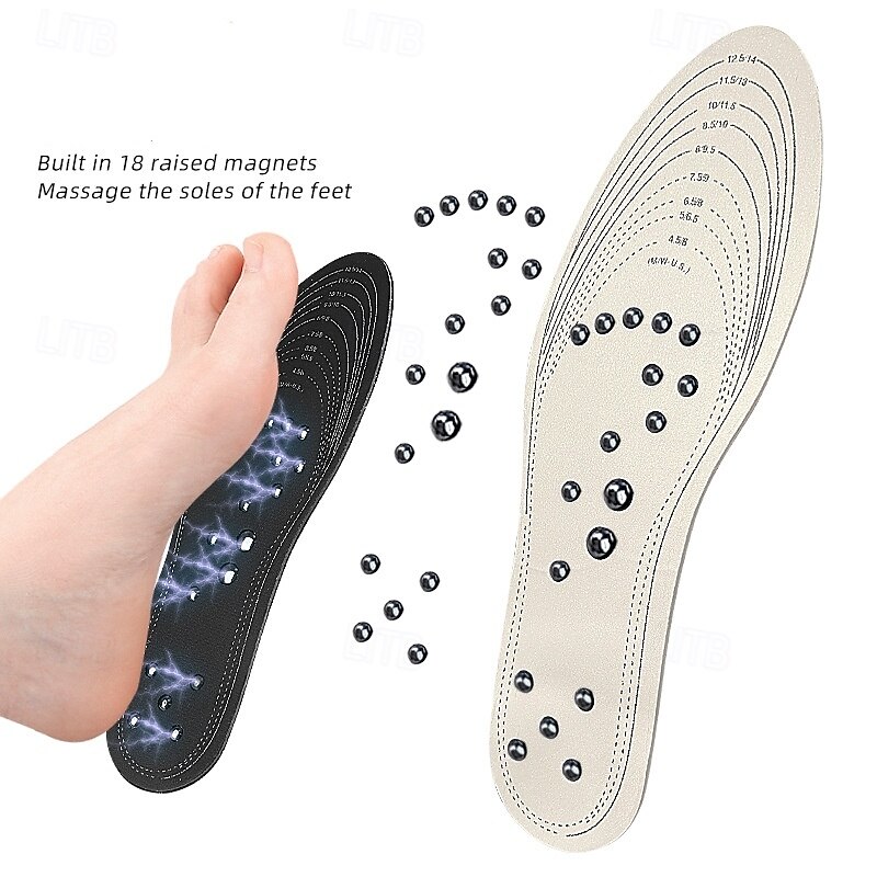 Magnetic Therapy Insoles for Men and Women, 18 Magnet Foot Massage Shoe Inserts, Acupressure Slimming Insoles for Weight Loss and Pain Relief2