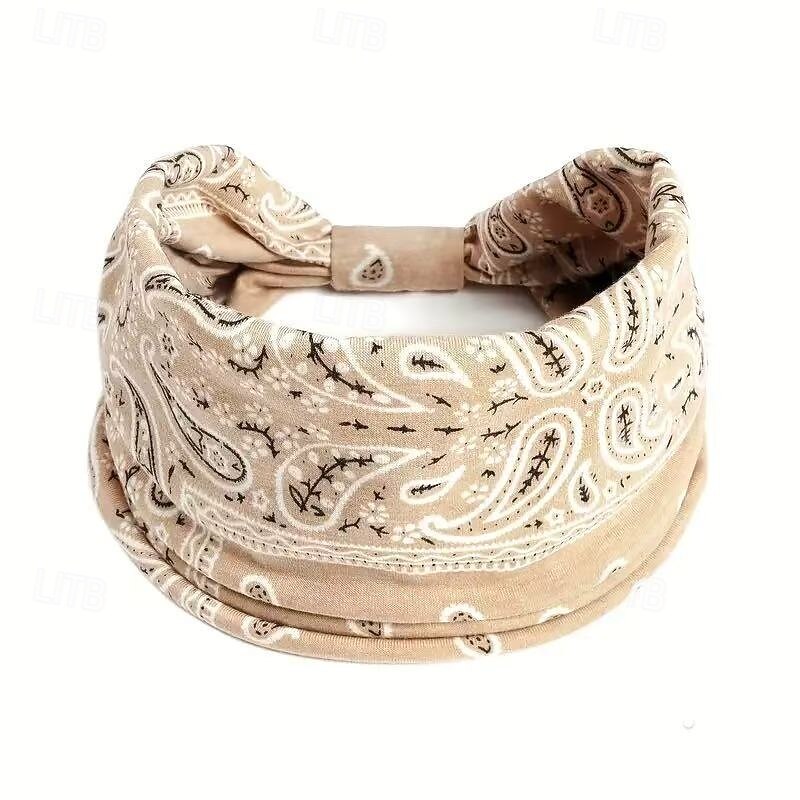 4-Pack Women's Yoga Headbands, Sweat-Absorbing Elastic Sports Hairbands, Stretchy Workout Head Wraps for European and American Style3