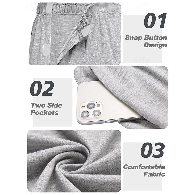 Men's Athletic Pants Sweatpants Tear Away Pants Trousers Pocket Elastic Waist Drawstring Plain Comfort Sports Outdoor Daily Fashion Casual Black Navy Blue Micro-elastic4