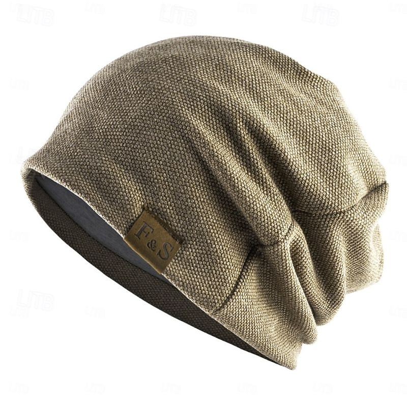 Men's Beanie Hat Black Red Cotton Mesh Knitted Modern Contemporary Daily Wear Vacation Solid / Plain Color Lightweight Materials Convenient3