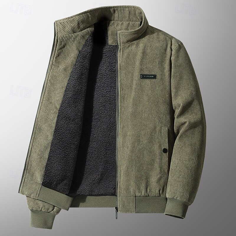 Men's Windbreaker Hiking Jacket Hiking Fleece Jacket Winter Outdoor Thermal Windproof Fleece Jackets Black Army Green Khaki Grey2