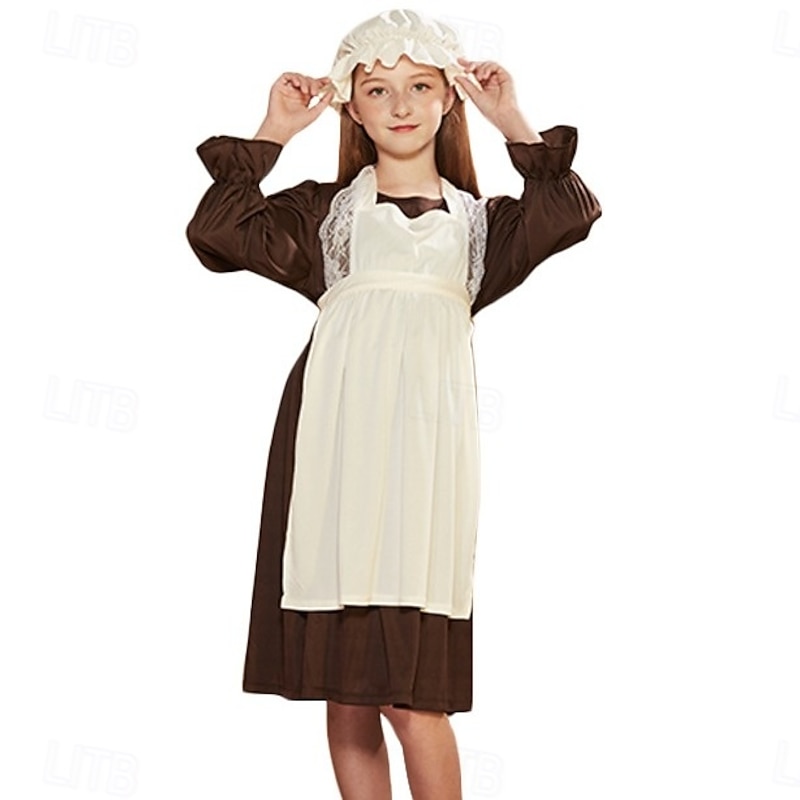 Maid Sara Crewe Halloween Outfits Costume A Little Princess Historical Victorian Kid's Girls' Halloween Carnival World Book Day Performance Educational Dress Up School Event Dress Up Easy Halloween2