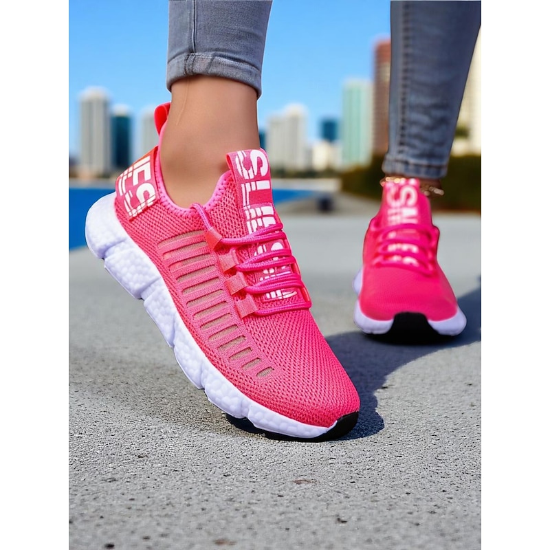 Women's Flyknit Sneakers – Breathable Casual Sports Shoes for Outdoor Activities and Everyday Wear