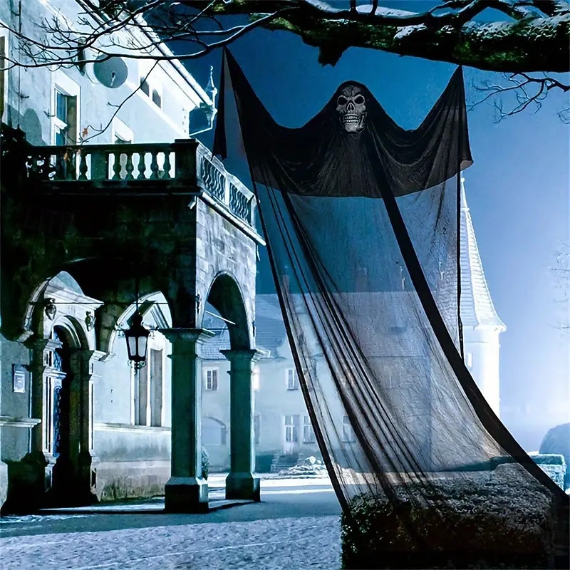 Halloween Ghost Hanging Decoration - 137.8 Inches Long No Power Required Suitable For Indoor And Outdoor Parties2