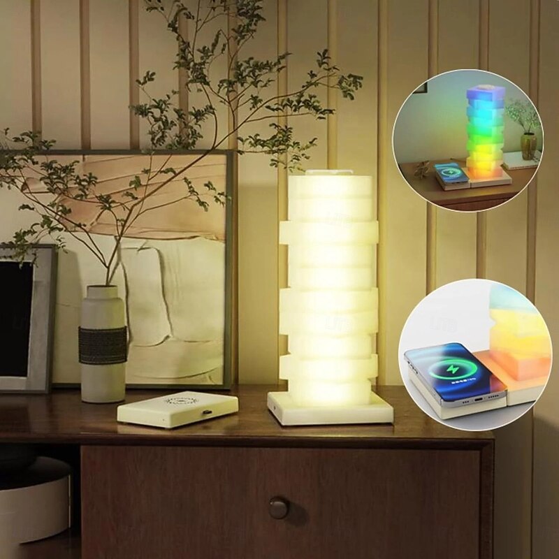 LED Desk lamp with wireless charger and dimmable touch control lamp for bedroom and office lamp2