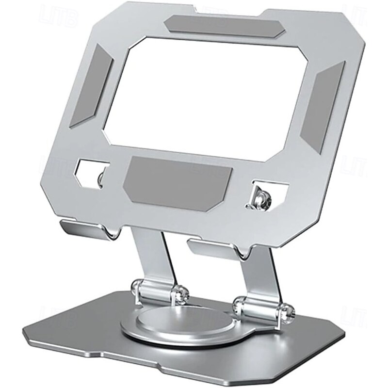 Tablet Stand Holder for Desk with 360 Rotating Base Aluminum Dual Rod Support Adjustable Compatible for Pad Pro 13 12 11 Air Mini 5 4 3 Phone E-Reader