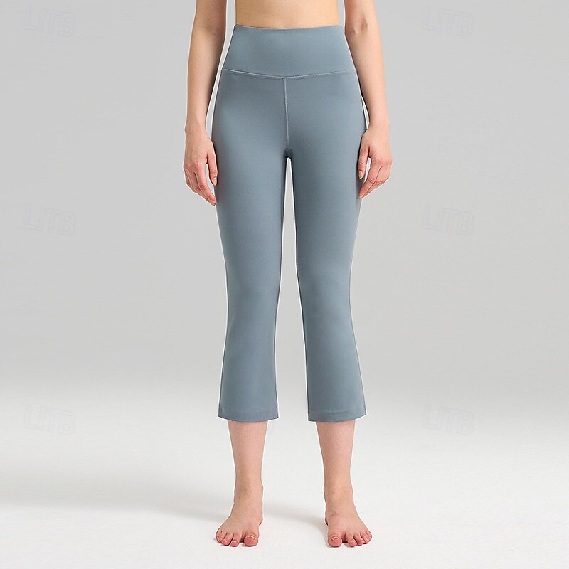 Women's fitness pants Pilates Pants Yoga Pants with Pockets Lightweight High Waist Pilates Gym Zumba Bottoms Solid Color Black Navy Blue Blue Fall Sports Activewear Micro-elastic3