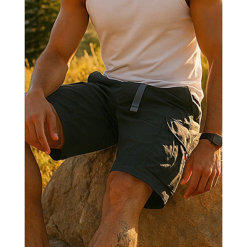 Men's Hiking Shorts sport shorts Summer Outdoor Regular Fit Quick Dry Lightweight Elastic Breathable Shorts Elastic Waist Black Blue Tennis Golf Running M L XL XXL XXXL3