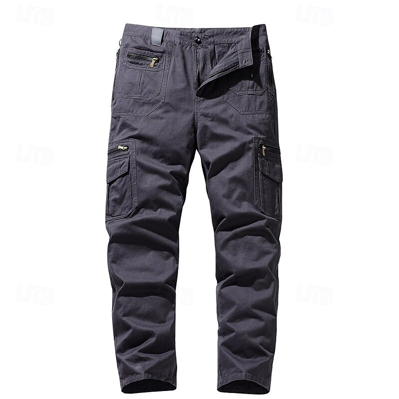 Men's Cargo Pants Hiking Pants Trousers Hiking Trousers Outdoor Regular Fit Waterproof Windproof Quick Dry Lightweight Pants / Trousers Zipper Pocket Black Yellow Cotton Camping / Hiking Golf Running4