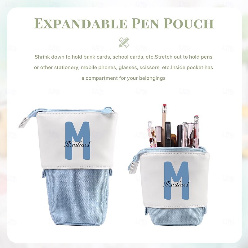 Personalized Pencil Case with Custom Name,Back to School Gift  Large Capacity Multi-Functional Stationery Pouch, Gift for Kids, Friends, or Colleagues, Perfect for School, Office, Travel4