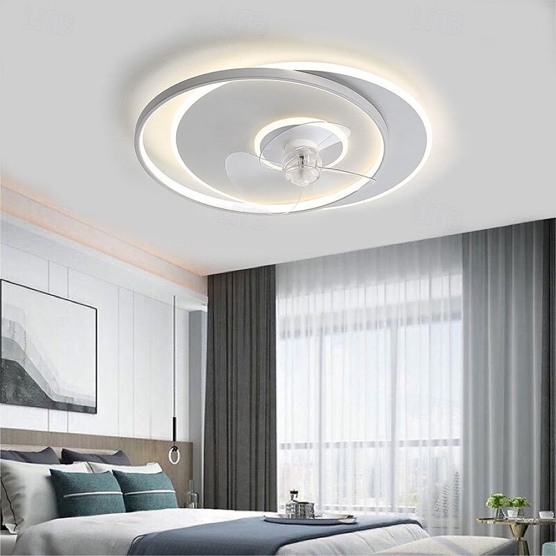 New Modern Minimalist Ultra-Thin Ceiling Fan Light LED Integrated, Ideal for Bedroom & Study4
