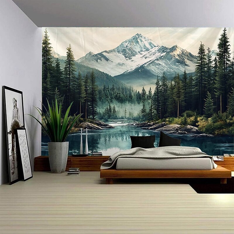 Nature Forests Lakes Landscapes Hanging Tapestries Murals Art Large-Scale Tapestries Murals Decorations Photos Backgrounds Carpets Curtains Home Decor Bedrooms Living Rooms Decoration