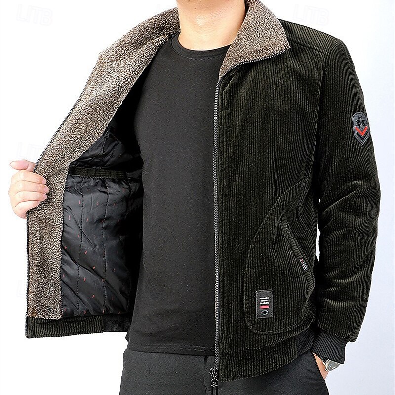 Men's Outdoor Jacket Hiking Jacket Hiking Fleece Jacket Winter Outdoor Thermal Warm Windproof Outerwear Top Black Yellow Green3