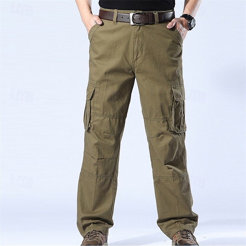 Men's Cargo Pants Hiking Pants Trousers Hiking Trousers Outdoor Regular Fit Waterproof Windproof Quick Dry Lightweight Pants / Trousers Pocket Army Yellow Army Green Camping / Hiking Golf Running 293