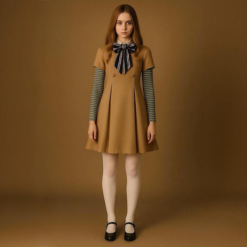 M3GAN Scary Doll Megan Futuristic Robot Dress Costume Classic Lolita Movie Cosplay for Women's Girls' Kid's Adults' Halloween Carnival World Book Day Performance Party