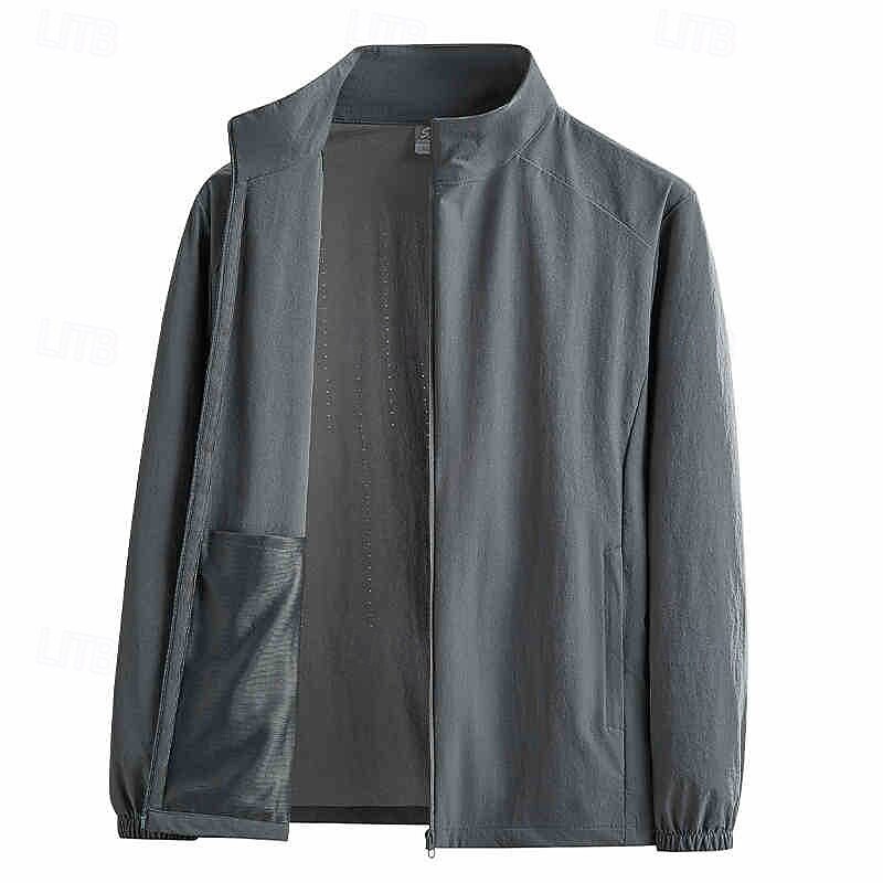 Men's Outdoor Jacket Hiking Jacket Outdoor Sun Protection Breathable Hiking Outfits Hiking Clothes Spring Autumn / Fall Top Camping / Hiking / Caving Running Black Blue Green2