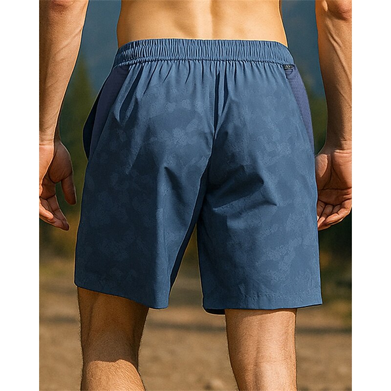 Men's Hiking Shorts Hiking Trousers Camouflage Summer Outdoor Regular Fit Waterproof Windproof Quick Dry Lightweight Shorts Elastic Waist Dark Grey Black Tennis Golf Running S M L XL XXL2