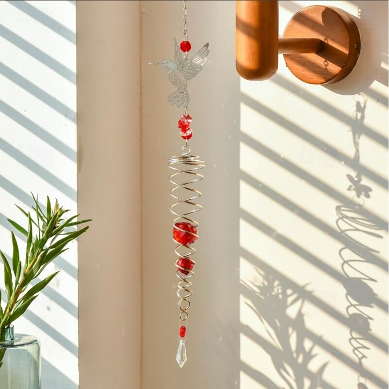 Wind Chimes,Hummingbird Wind Chimes for Outside,Crystal Decorations,Magical Visual Effects4