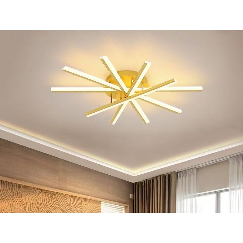 LED Flush Mount Fixture Minimalist Acrylic 3/5 Lights Living Room Flush Mount Ceiling Light3