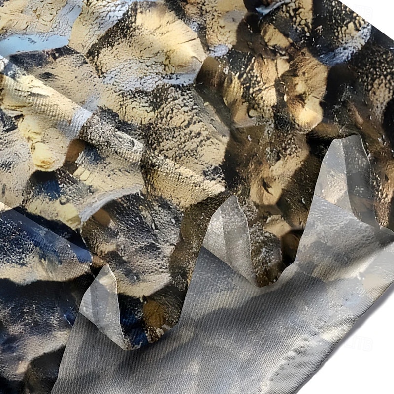 Men's Gradient Ocean Rock Shirt Summer Shirt Button Up Shirt Short Sleeve Fashion Casual Outdoor Vacation Dailywear Summer Spring Turndown 3D Print Collared Shirts Front One Pocket Blue3