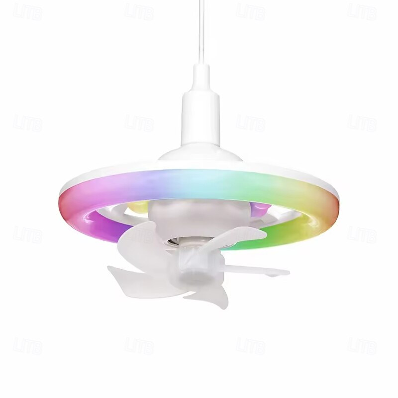Rgb Full Color Bulb Dimmable Timing Led Fan Light Hanging Home Decoration Fan Light2