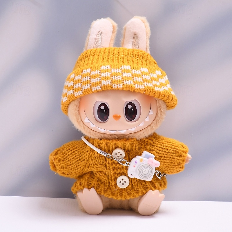 Clothes for 17cm Dolls Fashion Garment Accessories(No Doll) Cute Sweater Suitable for 6.69inch (17cm) Doll Soft Cotton Clothing Replacement4