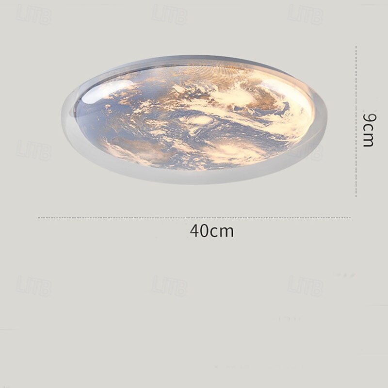 Creative Modern Earth Ceiling Lamp for Children's Bedroom, Soft Light, Eye - Caring3